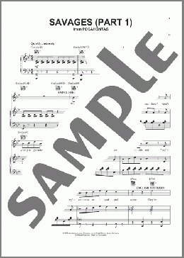 Savages (Part 1)(Stephen Schwartz) 楽譜 ピアノ & ボーカル & ギター ダウンロード