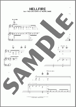 Hellfire (from The Hunchback Of Notre Dame)(Stephen Schwartz) 楽譜 ピアノ & ボーカル & ギター ダウンロード