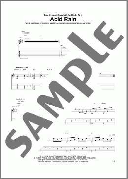 Acid Rain(Avenged Sevenfold) 楽譜 ギター（ソロ） ダウンロード
