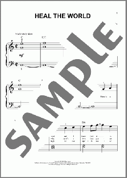 Heal The World(Michael Jackson) 楽譜 ピアノ（ソロ） ダウンロード