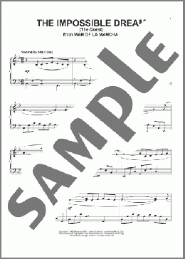 The Impossible Dream (The Quest)(Joe Darion/Mitch Leigh) 楽譜 ピアノ（ソロ） ダウンロード