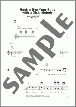 Rock-A-Bye Your Baby With A Dixie Melody(Al Jolson/Joe Young/Jean Schwartz) 楽譜 ウクレレ（弾き語り） ダウンロード