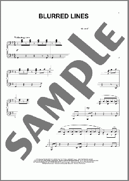 Blurred Lines(Robin Thicke) 楽譜 ピアノ（ソロ） ダウンロード