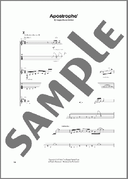 Apostrophe'(Frank Zappa) 楽譜 ギター（ソロ） ダウンロード