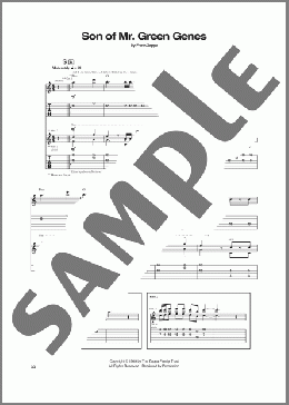Son Of Mr. Green Genes(Frank Zappa) 楽譜 ギター（ソロ） ダウンロード