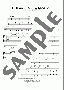 I've Got You To Lean On(Stephen Sondheim) 楽譜 ピアノ & ボーカル ダウンロード