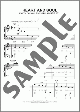 Heart And Soul(Frank Loesser/Hoagy Carmichael) 楽譜 ピアノ（ソロ） ダウンロード