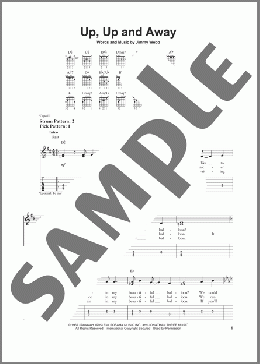 Up, Up And Away(The Fifth Dimension) 楽譜 ギター（ソロ） ダウンロード