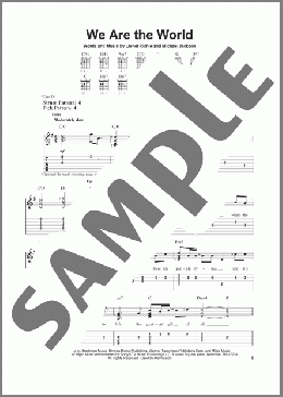 We Are The World(Lionel Richie/USA For Africa/Michael Jackson) 楽譜 ギター（ソロ） ダウンロード