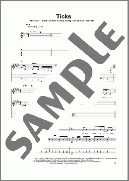 Ticks(Brad Paisley) 楽譜 ギタースコア ダウンロード