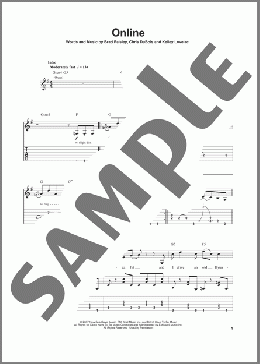Online(Brad Paisley) 楽譜 ギタースコア ダウンロード