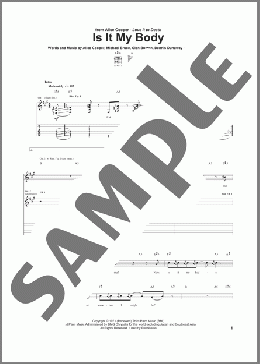 Is It My Body(Alice Cooper) 楽譜 ギター（ソロ） ダウンロード
