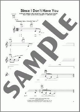 Since I Don't Have You(The Skyliners) 楽譜 ウクレレ（弾き語り） ダウンロード