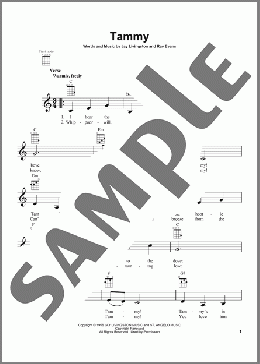 Tammy(The Ames Brothers) 楽譜 ウクレレ（弾き語り） ダウンロード
