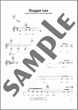 Stagger Lee(Lloyd Price/Harold Logan) 楽譜 ウクレレ（弾き語り） ダウンロード