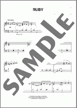 Ruby(Heinz Roemheld/Mitchell Parish) 楽譜 ピアノ（ソロ） ダウンロード