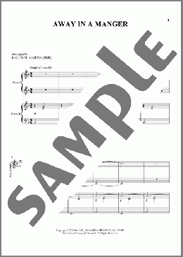 Away In A Manger(Joseph M. Martin) 楽譜 ピアノ（連弾） ダウンロード