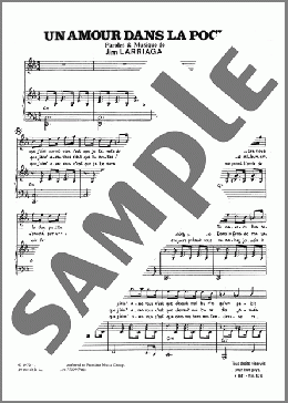 Amour Dans La Poche(Jim Larriaga) 楽譜 ピアノ & ボーカル ダウンロード