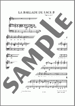 Ballade De Face B(Jim Larriaga) 楽譜 ピアノ & ボーカル ダウンロード