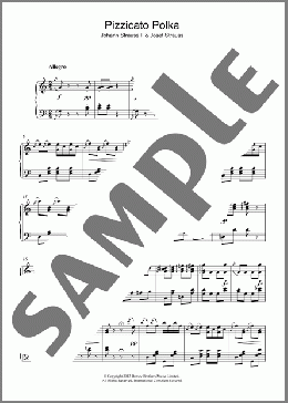 Pizzicato Polka(Johann Strauss II) 楽譜 ピアノ（ソロ） ダウンロード