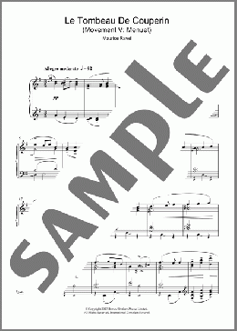Le Tombeau De Couperin(Maurice Ravel) 楽譜 ピアノ（ソロ） ダウンロード