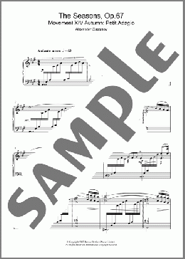 The Seasons Op.67(Alexander Glazunov) 楽譜 ピアノ（ソロ） ダウンロード