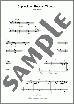 Cappricio On Russian Themes In A major(Mikhail Glinka) 楽譜 ピアノ（ソロ） ダウンロード