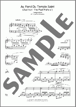Au Fond Du Temple Saint(Georges Bizet) 楽譜 ピアノ（ソロ） ダウンロード