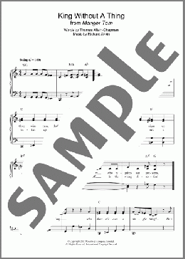 King Without A Thing (from 'Manger Tom')(Richard Allain) 楽譜 ピアノ（ソロ） ダウンロード