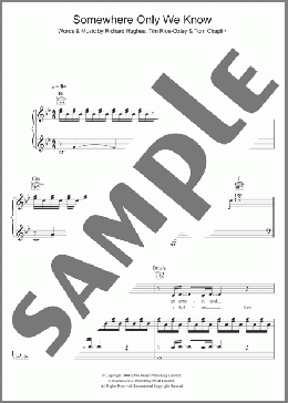 Somewhere Only We Know(Keane/Lily Allen) 楽譜 その他 ダウンロード