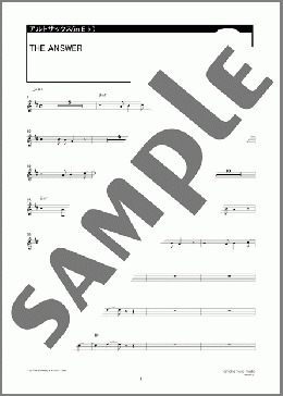 THE ANSWER(The Birthday) 楽譜 アルトサックス（ソロ） ダウンロード 定額サブスク