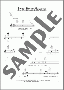 Sweet Home Alabama(Lynyrd Skynyrd) 楽譜 ウクレレ（弾き語り） ダウンロード