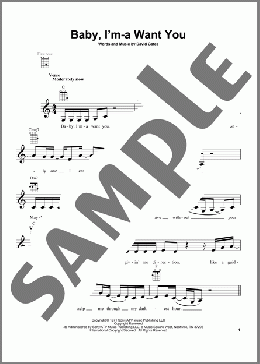 Baby, I'm-A Want You(Bread/David Gates) 楽譜 ウクレレ（弾き語り） ダウンロード
