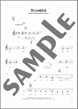 Snowbird(Anne Murray/Elvis Presley) 楽譜 ウクレレ（弾き語り） ダウンロード