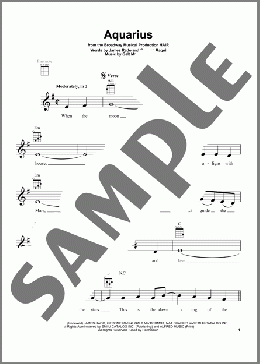 Aquarius(The Fifth Dimension) 楽譜 ウクレレ（弾き語り） ダウンロード