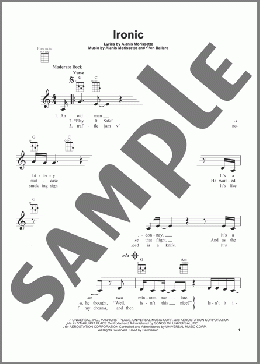 Ironic(Alanis Morissette) 楽譜 ウクレレ（弾き語り） ダウンロード