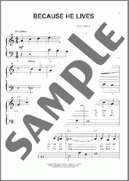 Because He Lives(William J. Gaither/Bill & Gloria Gaither) 楽譜 ピアノ（ソロ） ダウンロード