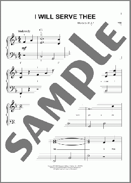 I Will Serve Thee(William J. Gaither/Bill & Gloria Gaither) 楽譜 ピアノ（ソロ） ダウンロード