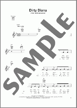 Dirty Diana(Michael Jackson) 楽譜 ウクレレ（弾き語り） ダウンロード