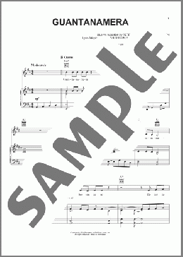 Guantanamera(Pete Seeger) 楽譜 ピアノ & ボーカル & ギター ダウンロード