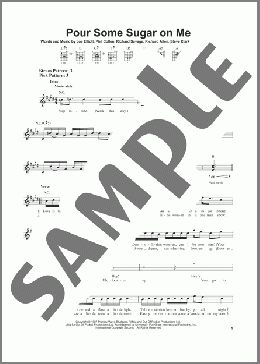Pour Some Sugar On Me(Def Leppard) 楽譜 メロディ ダウンロード