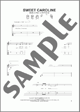 Sweet Caroline(Neil Diamond/Dave Clo) 楽譜 ギター（ソロ） ダウンロード
