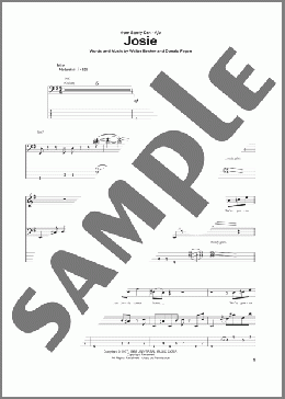 Josie(Steely Dan) 楽譜 ベース ダウンロード