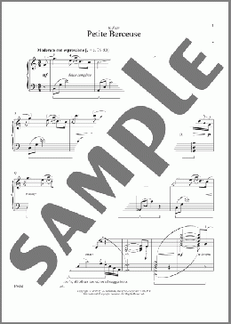 Petite Berceuse(Samuel Barber) 楽譜 ピアノ（ソロ） ダウンロード