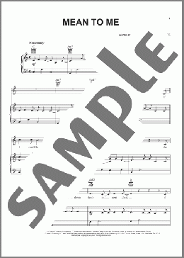 Mean To Me(Brett Eldredge) 楽譜 ピアノ & ボーカル & ギター ダウンロード