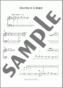 Bourre In G Major(Mona Rejino) 楽譜 ピアノ（ソロ） ダウンロード