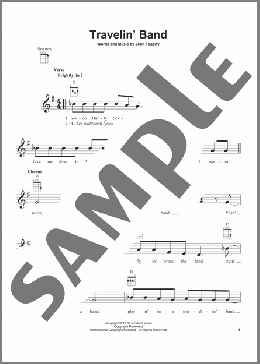 Travelin' Band(Creedence Clearwater Revival) 楽譜 ウクレレ（弾き語り） ダウンロード