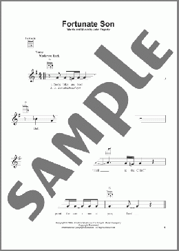 Fortunate Son(Creedence Clearwater Revival) 楽譜 ウクレレ（弾き語り） ダウンロード