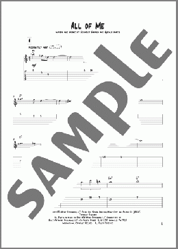 All Of Me(Gerald Marks) 楽譜 ギター（その他） ダウンロード