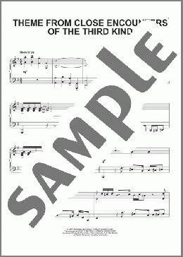 Theme From Close Encounters Of The Third Kind(John Williams) 楽譜 ピアノ（ソロ） ダウンロード